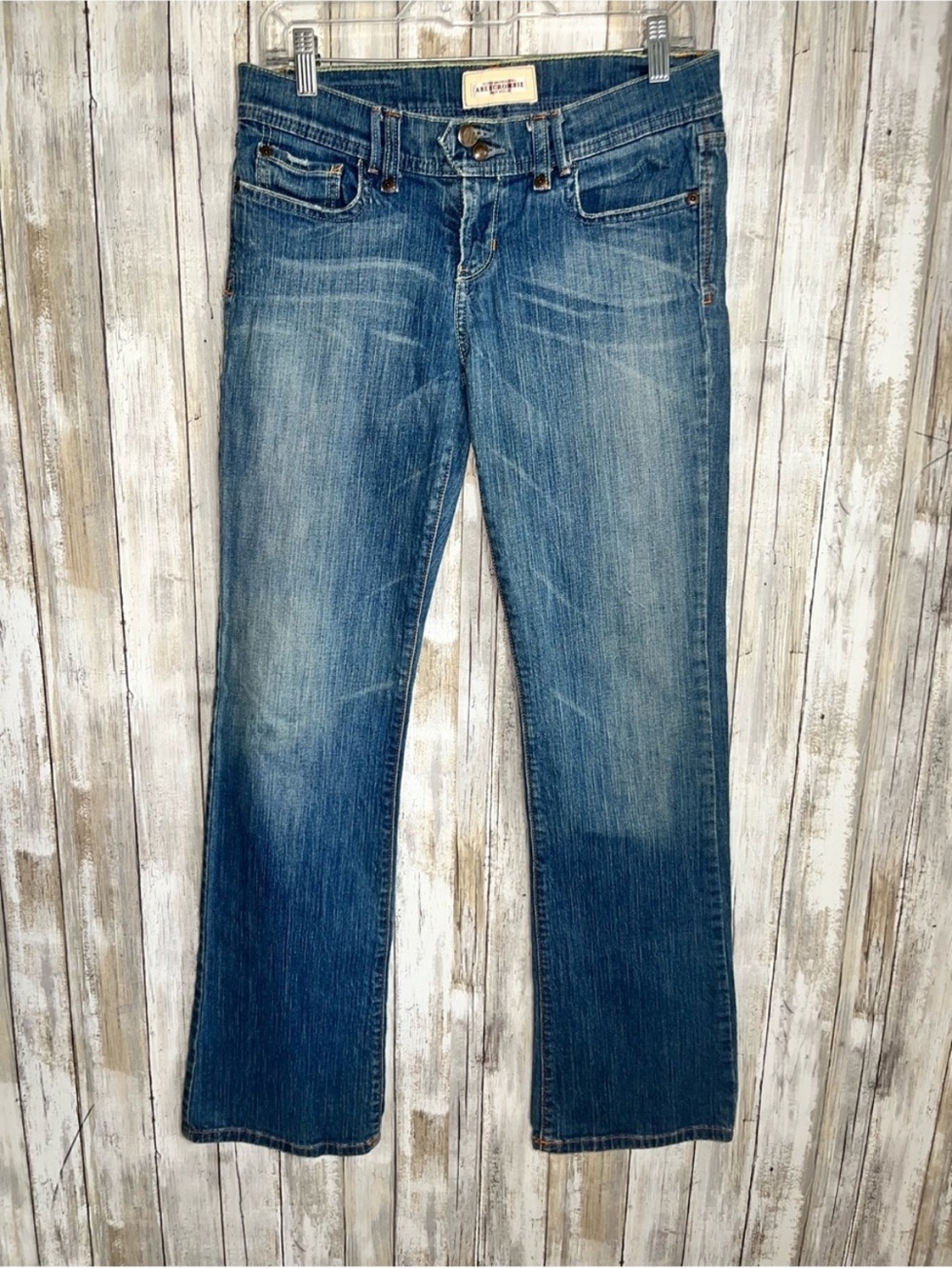 Abercrombie & Fitch Bootcut Jeans Size 4 Long 33” Inseam Low Rise Stretch Denim